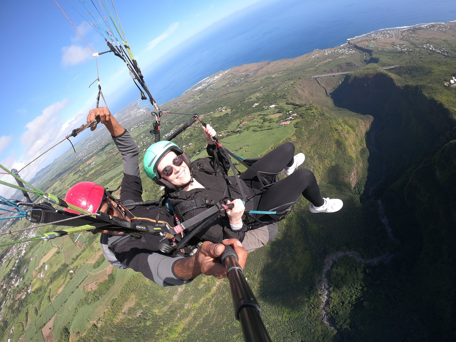 Parapente réunion baptême Fun vol de durée avec AIR DES CIMES 974